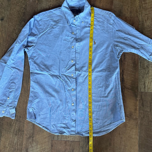 Men's Ralph Lauren Blue Stretch Oxford Slim Fit Button Down Shirt L - Picture 6 of 6
